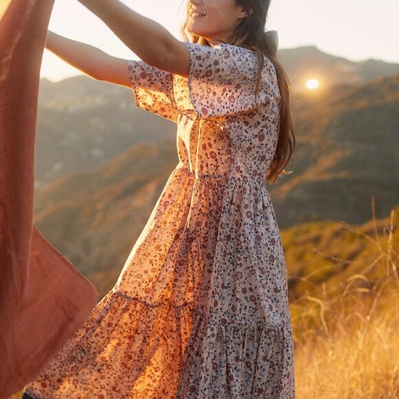 Christy Dawn The Theo Dress in Sand Anemone Vine - Picture 2 of 4